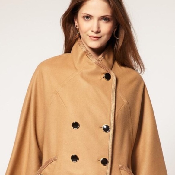 French Connection Military Camel Poncho/Cape - Picture 2 of 6